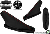 RED STITCH LEATHER HANDBRAKE GAITER+PLASTIC FRAME FOR MG ZR ROVER 25 04-06