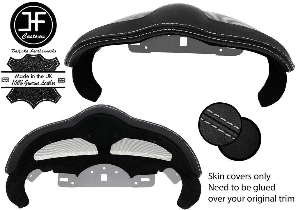 GREY STITCH SPEEDO SURROUND TRIM SUEDE & LEATHER COVER FOR PORSCHE 987 CAYMAN