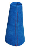 RED STITCH FITS CITROEN SAXO BLUE PU SUEDE GEAR GAITER COVER CUSTOM NEW