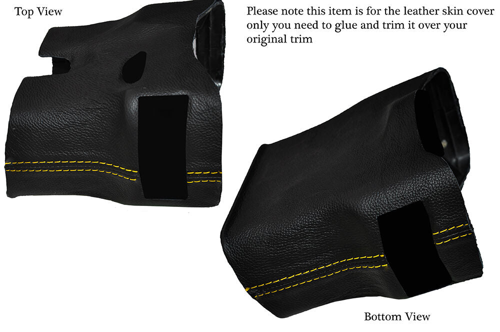 YELLOW STITCH STEERING SHROUD LEATHER COVER FITS PORSCHE 986 BOXSTER&CARRERA 996