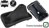 BLACK STITCH LEATHER AUTOMATIC GEAR GAITER PLASTIC FRAME FOR BMW X5 E53 00-06