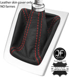 RED STITCHING REAL LEATHER GEAR GAITER FITS FORD FOCUS 2011-2015 CUSTOM NEW