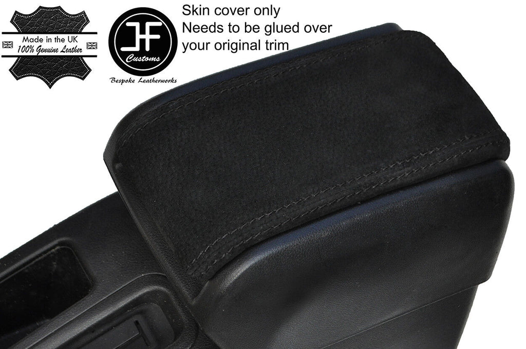 BLACK STITCH ARMREST LID REAL SUEDE COVER FITS GREAT WALL STEED 2006-2017
