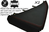 RED STITCH 2X CONSOLE SIDE TRIM SKIN COVERS FITS TOYOTA GT86 SUBARU BRZ