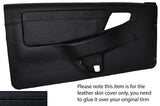 BLACK STITCH 2X FULL DOOR CARD SKIN COVER FITS FORD SIERRA RS COSWORTH 3 DOOR