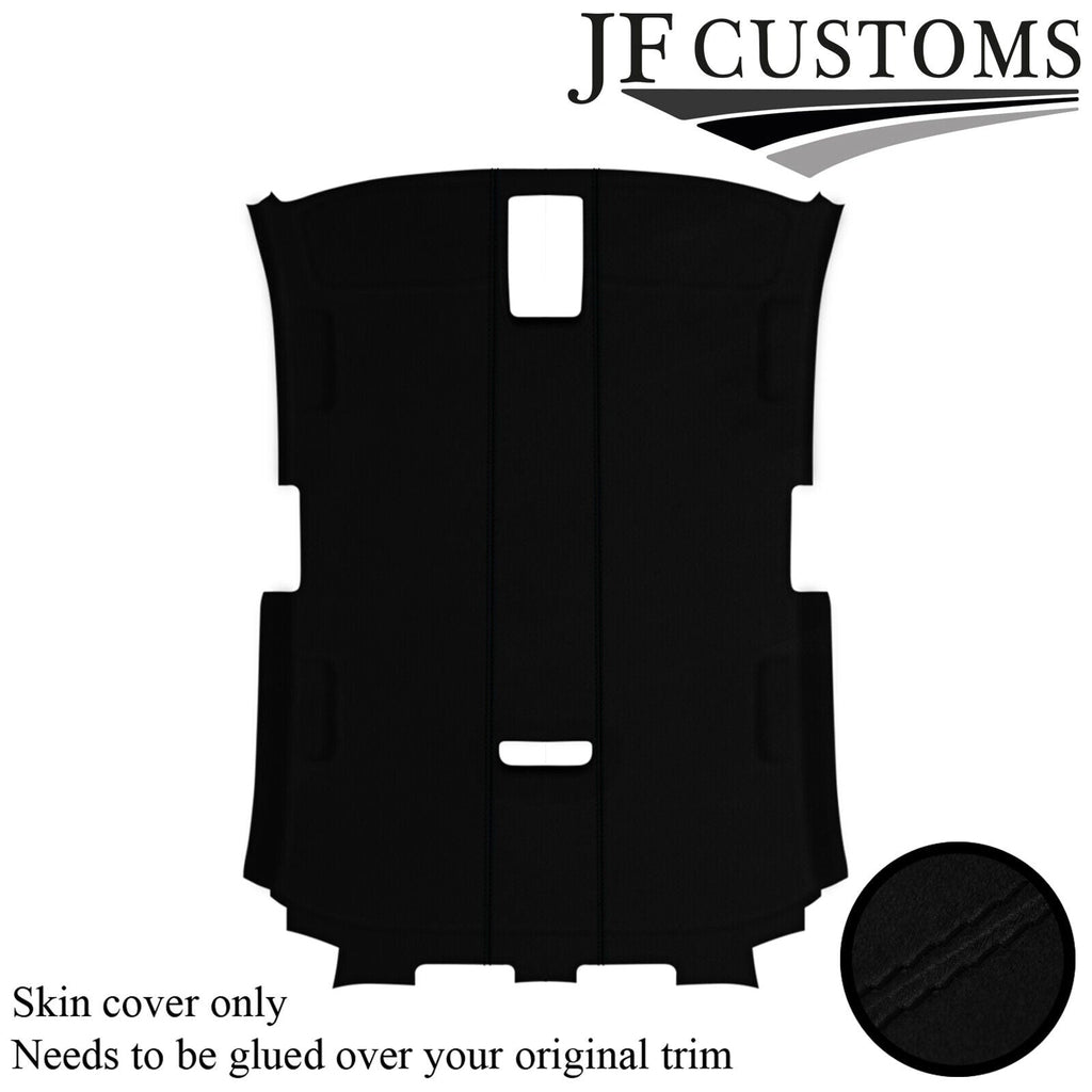 BLACK STITCH SUEDE ROOF HEADLINER COVER FOR AUDI A3 8P 04-12 3 DOOR CUSTOM NEW