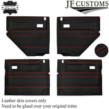 RED STITCH LEATHER COVERS FOR DEFENDER 110 83-06 INTERIOR REUPHOLSTERY DOOR KIT