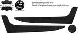 BLACK STITCH 2X DOOR POCKET TRIM LEATHER COVERS FITS SMART ROADSTER 452 03-05