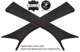 RED STITCH 2X A PILLAR REAL LEATHER COVERS FITS MERCEDES C CLASS W205 14-18