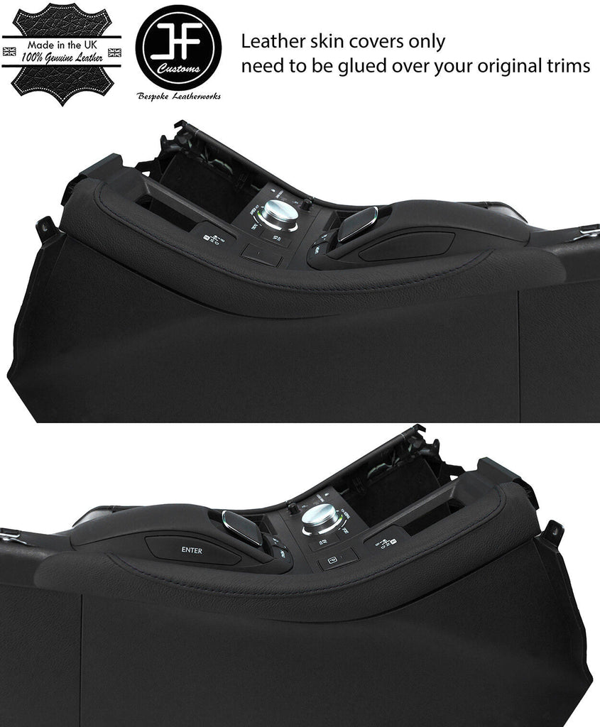 BLACK STITCH 2X CENTER CONSOLE SIDE TRIM LEATHER COVERS FOR LEXUS CT200H 10-18