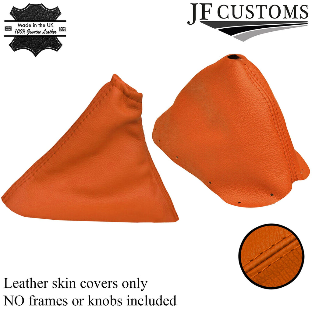 ORANGE REAL LEATHER FITS 350Z 33Z 2002-2009 GEAR GAITER HANDBRAKE GAITER