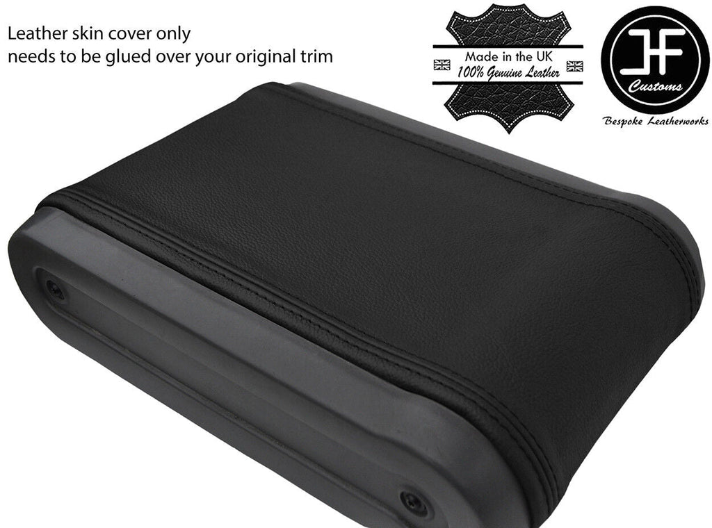 BLACK REAL LEATHER ARMREST LID COVER FITS JEEP WRANGLER 2007-10 CUSTOM NEW