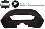 RED STITCHING SPEEDO DASH POD REAL SUEDE COVER FITS PORSCHE 928 1990-1995