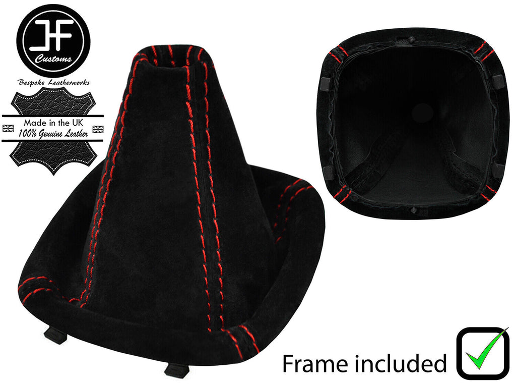 RED STITCH SUEDE MANUAL GEAR GAITER + FRAME FOR MERCEDES VITO METRIS W447 15+