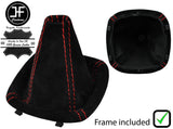 RED STITCH SUEDE MANUAL GEAR GAITER + FRAME FOR MERCEDES VITO METRIS W447 15+