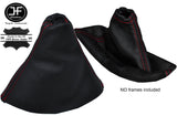 RED STITCHING REAL LEATHER GEAR & HANDBRAKE GAITER FITS CITROEN C5 2001-2007