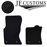 BLUE DIAMOND STITCH VINYL 4X TAILORED FLOOR CARPET FOR JAGUAR F-PACE 16-21 JF1