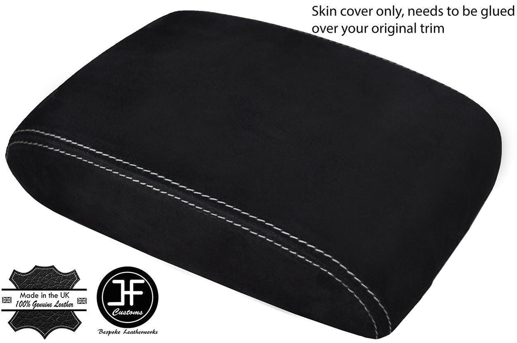 GREY STITCH FITS VW GOLF MK7 VII 2013+ REAL SUEDE ARMREST COVER CUSTOM NEW