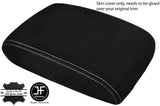 GREY STITCH FITS VW GOLF MK7 VII 2013+ REAL SUEDE ARMREST COVER CUSTOM NEW