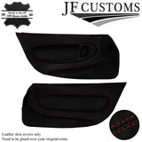 D RED STITCH ITALIAN LEATHER 2XFULL FRONT DOOR COVERS FITS MAZDA RX7 FD3S 92-02