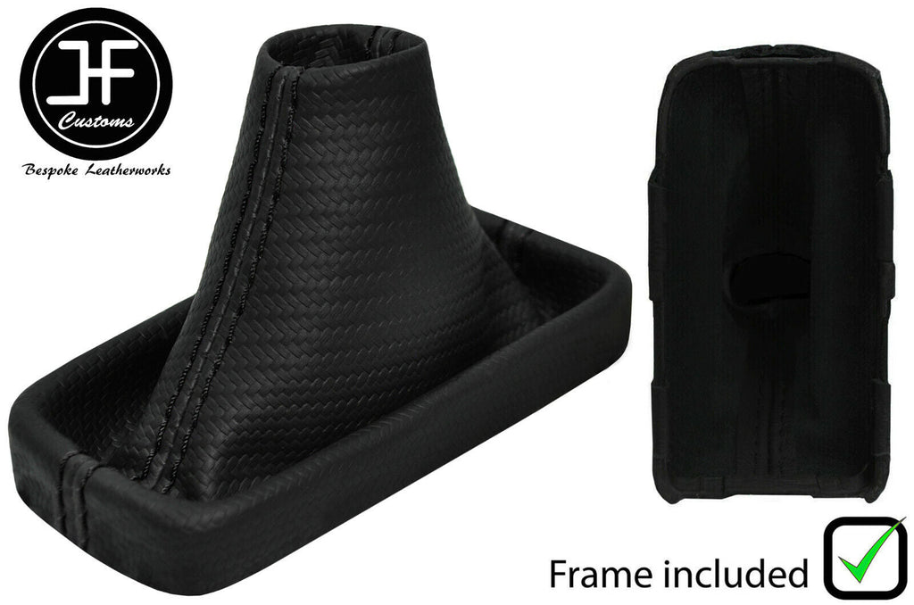 BLACK STITCH CARBON VINYL AUTOMATIC GEAR+FRAME FOR SUBARU IMPREZA WRX 15-16