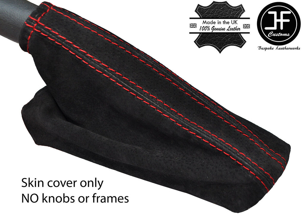 RED STITCHING SUEDE HANDBRAKE GAITER FITS PEUGEOT 508 2011-2017 CUSTOM NEW