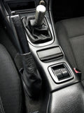 BLACK STITCH LEATHER GEAR GAITER+HANDBRAKE GAITERSET FOR MAZDA MX5 MK2 98-05