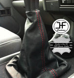 RED  STITCH REAL LEATHER GEAR GAITER FOR LANDROVER DISCOVERY 200TDI 300TDI TD5
