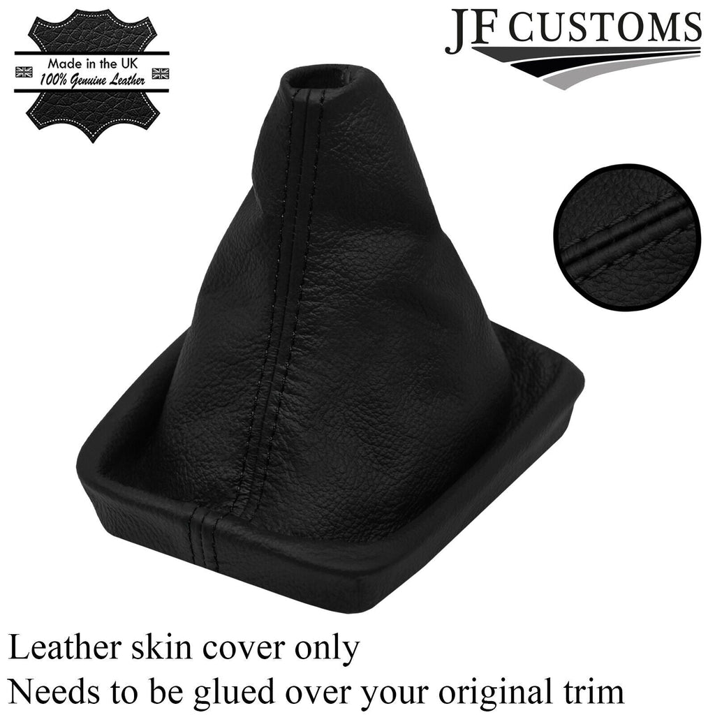BLACK STITCHING  LEATHER GEAR GAITER COVER FITS VW GOLF PLUS 2005-2009