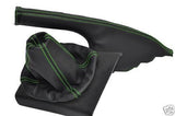 FITS VW GOLF MK3 MK 3 VENTO GEAR+HANDBRAKE GAITER GREEN STITCH CUSTOM NEW