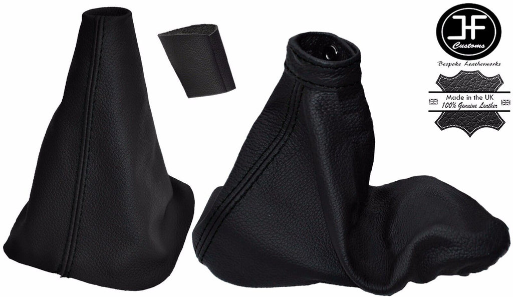 BLACK STITCH GEAR & HANDBRAKE KNOB COVER 5 SPEED FOR RENAULT LAGUNA II 01-07
