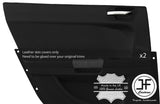 BLACK REAL LEATHER 2X REAR DOOR CARD TRIM COVER FOR CHRYSLER 300C 2005-2011