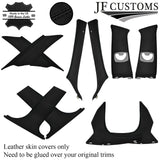 BLACK STITCH LEATHER  PILLAR KIT COVERS FOR BMW E60 E61 03-11 CUSTOM NEW