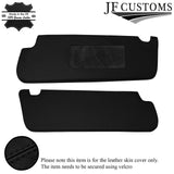 BLACK STITCHING 2X SUN VISORS LEATHER COVERS FITS FORD TRANSIT CUSTOM MK8 13-17