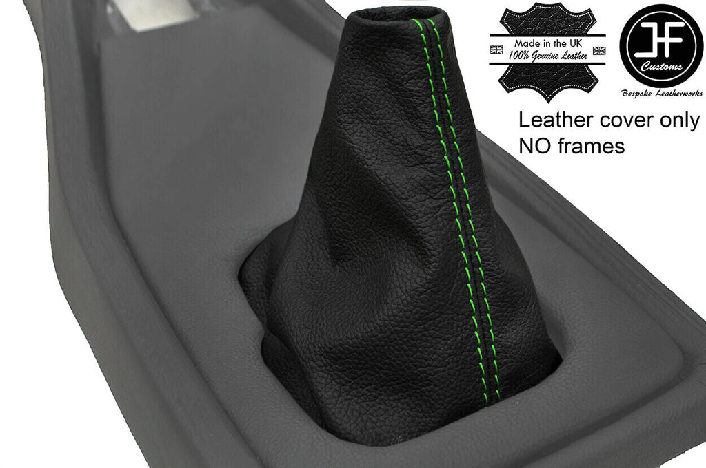 green stitching FITS TRIUMPH TR7 TR8 1976-1981 LEATHER GEAR GAITER CUSTOM NEW