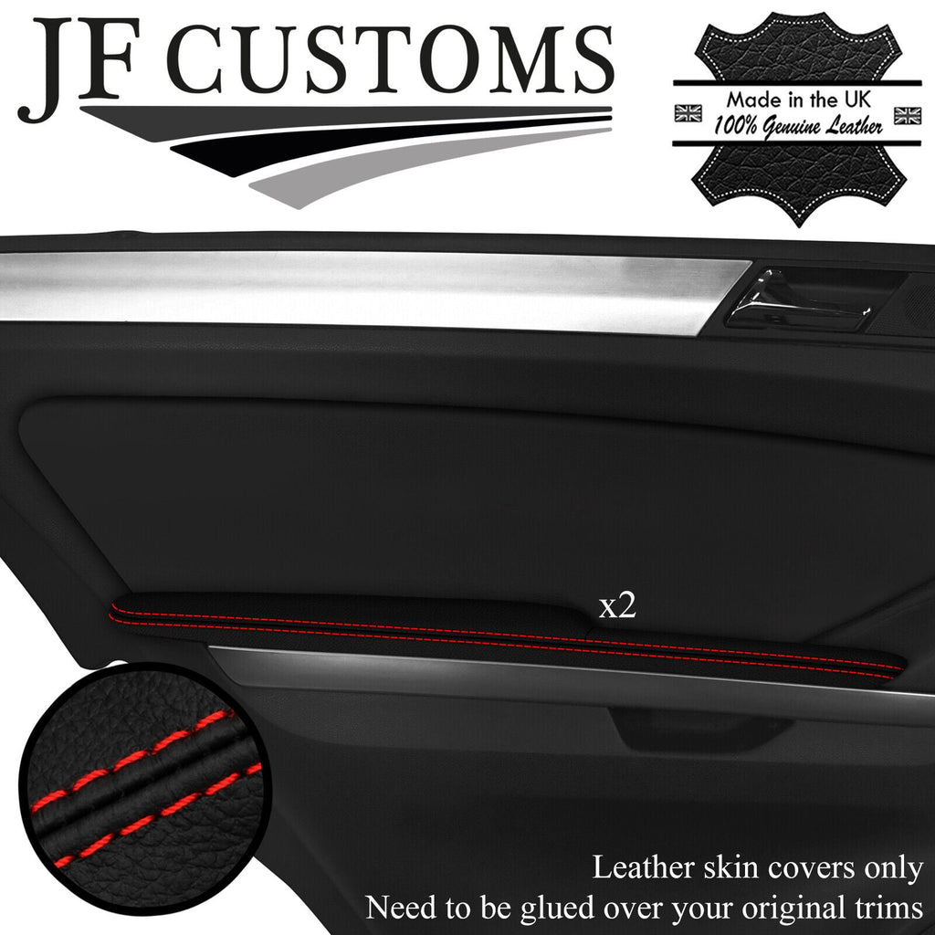 RED STITCH LEATHER 2X REAR DOOR ARMREST COVER FOR MERCEDES ML W164 05-11