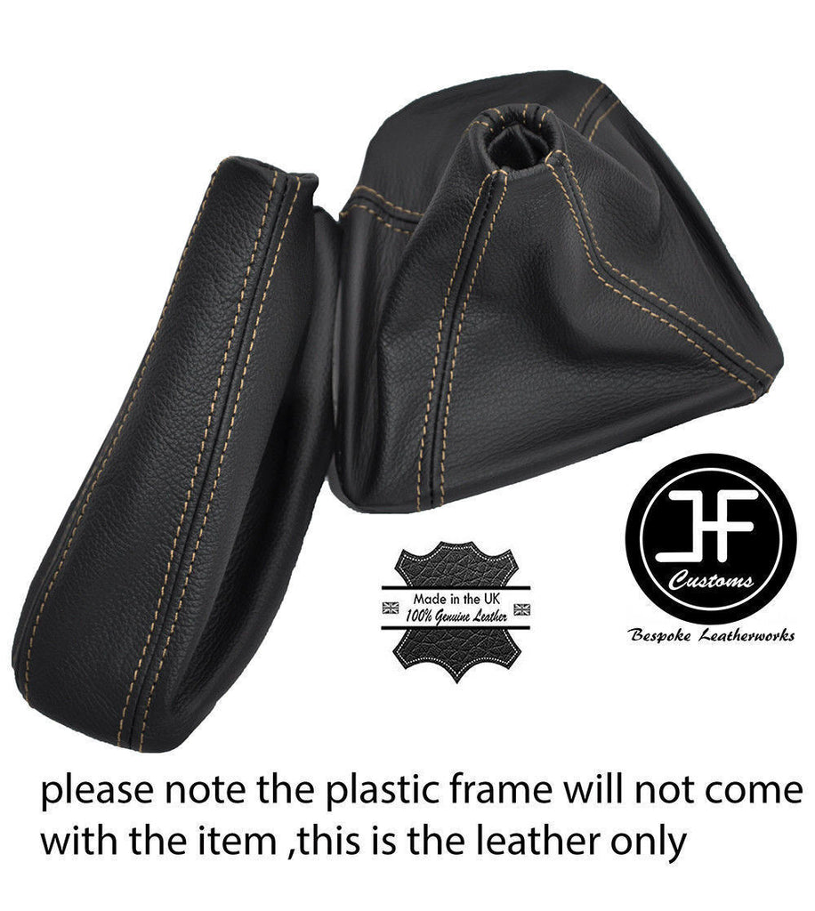 SAND STITCH LEATHER GEAR HANDBRAKE GAITER FITS BMW 1 SERIES F20 F21 2011+
