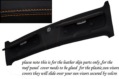 ORANGE STITCH FITS SMART FORTWO 450 98-07 ROOF PANEL & SUN VISORS LEATHER COVERS