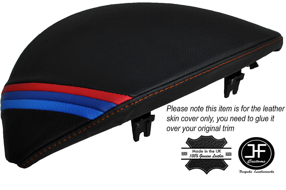 TRI STRIPES ORANGE STITCH SPEEDO GAUGE HOOD COVER FITS BMW 1 SERIES E81 E82 E87