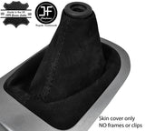 BLACK STITCHING REAL SUEDE MANUAL GEAR GAITER FITS KIA RIO 2011-2016 CUSTOM NEW