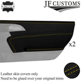 YELLOW STITCH 2X DOOR CARD TRIM KIT COVERS FOR PORSCHE CARRERA 911 997 04-12