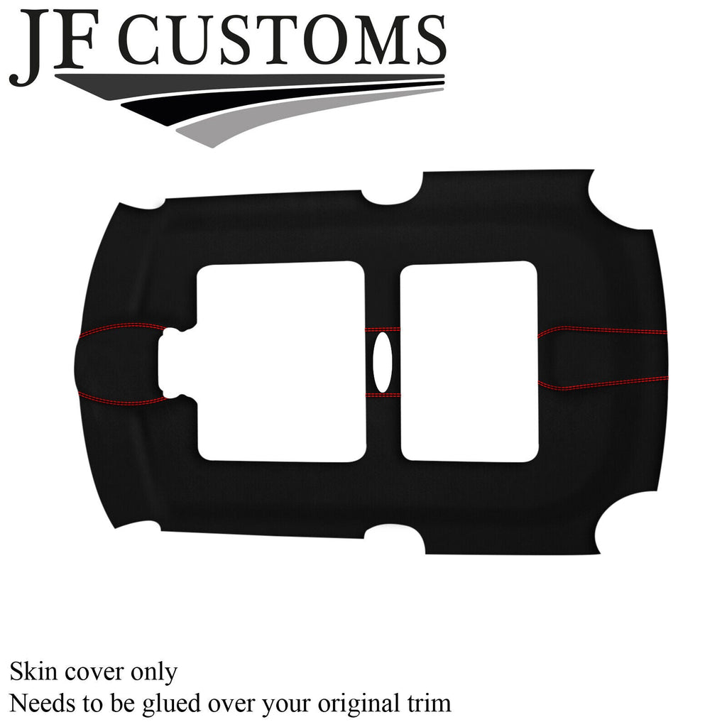 RED STITCH LUXE-SUEDE SUN ROOF HEADLINER COVER FOR BMW MINI R50 R52 R53 01-06