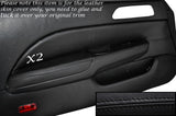 BLACK STITCHING 2X DOOR CARD SKIN COVERS FITS HONDA PRELUDE MK5 MK V 1997-2001