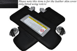 BLACK STITCH 2X SUN VISORS LEATHER COVERS FITS HONDA CR-Z CRZ 2010-2014