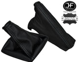 GREY STITCH FITS VAUXHALL OPEL MERIVA A 02-10 GEAR HANDBRAKE GAITER LEATHER