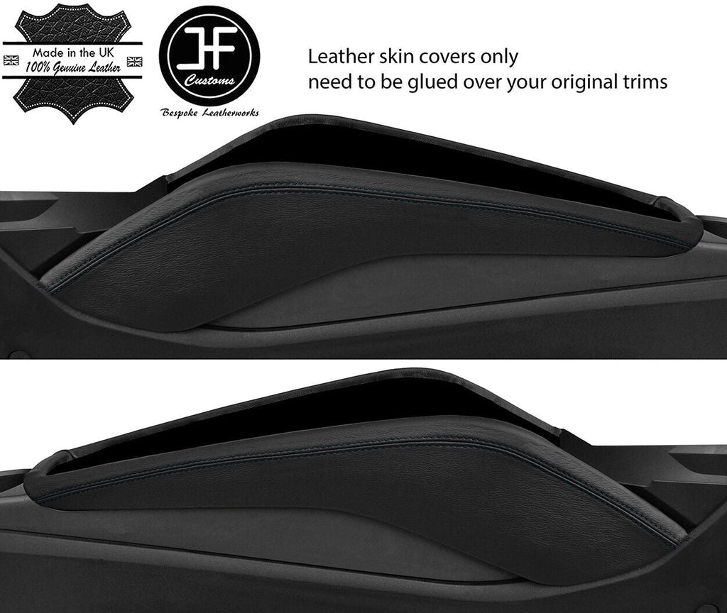BLACK STITCH CENTER CONSOLE SIDE TRIM LEATHER COVERS FITS AUDI TT MK3 15-19