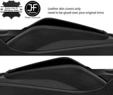 BLACK STITCH CENTER CONSOLE SIDE TRIM LEATHER COVERS FITS AUDI TT MK3 15-19