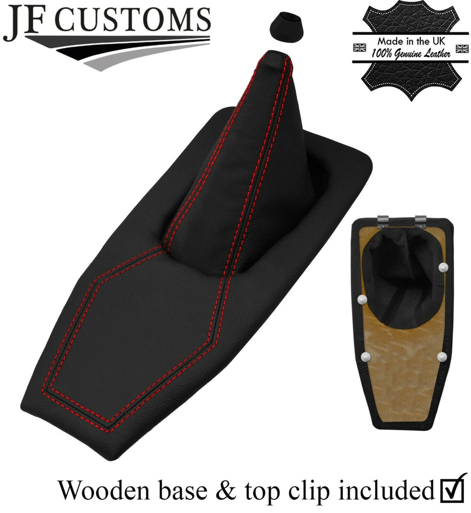 RED  STITCH REAL LEATHER GEAR GAITER+BASE FRAME KIT FOR TRIUMPH TR7 TR8 76-82