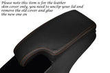 ORANGE STITCHING FITS RENAULT MEGANE 2009-2013 LEATHER ARMREST SKIN COVER  ONLY