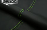 GREEN STITCH LEATHER 2X FRONT DOOR CARD COVER FOR LANCIA BETA VOLUMEX COUPE JF2